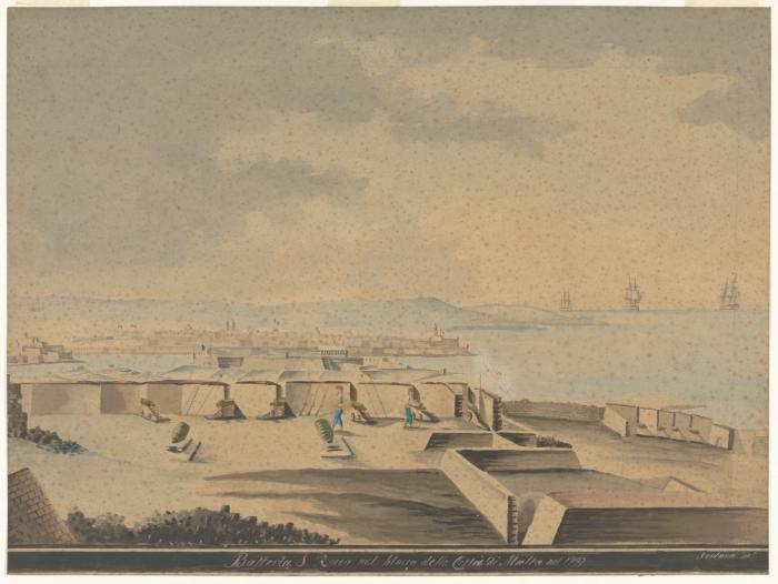 Batteria di S. Rocco nel blocco delle citta di Malta nel 1797