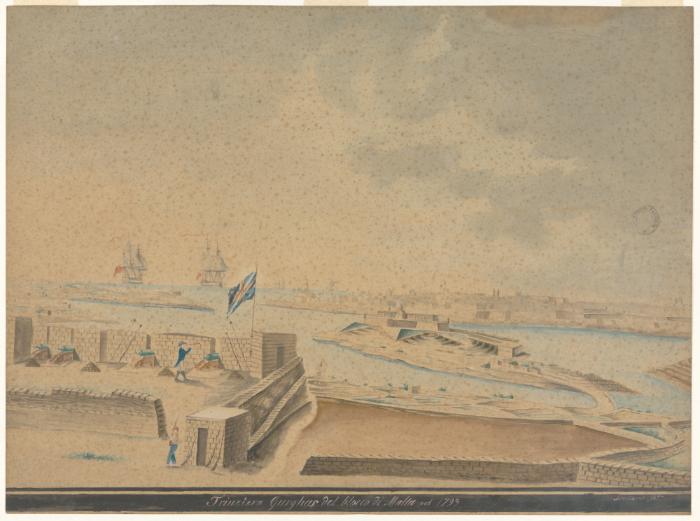 Trinciera Garghar del Blocco di Malta nel 1799