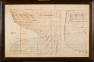 Sheer Drawing of a Frigate