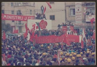 Meeting in Cospicua by Dr Karmenu Mifsud Bonnici - Prime Minister of Malta
