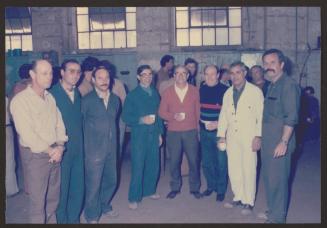 Group photo at the Malta Dyrdocks plate shop
