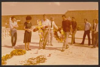 Laying of flowers by Malta Drydocks / Union representatives grave of an accident casualty