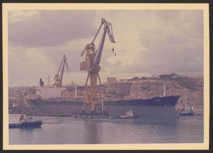 Ship "Skyron" leaving No6 dock after repairs