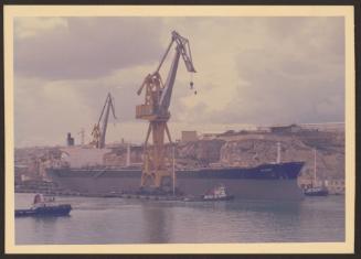 Ship "Skyron" leaving No6 dock after repairs