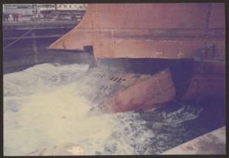 Damaged Bow cutting at Malta Drydocks