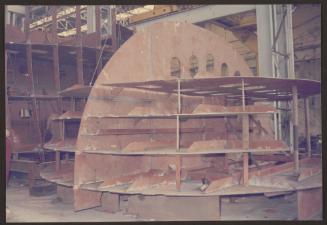 Ship block fabrication in workshop of Malta Drydocks