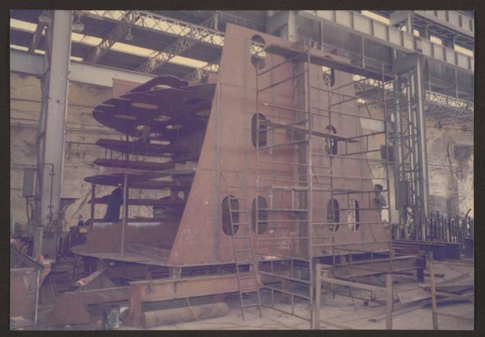 Ship block workshop fabrication at Malta Drydocks