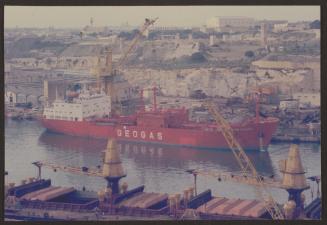 Ship "JEAN ALLEAUME" at Malta Drydocks for afloat repairs