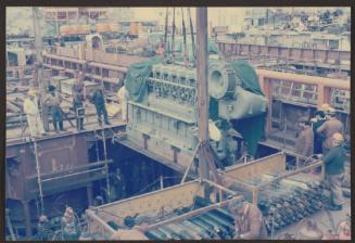 Installation of engines on supply ships for China during newbuilding at Malta Drydocks