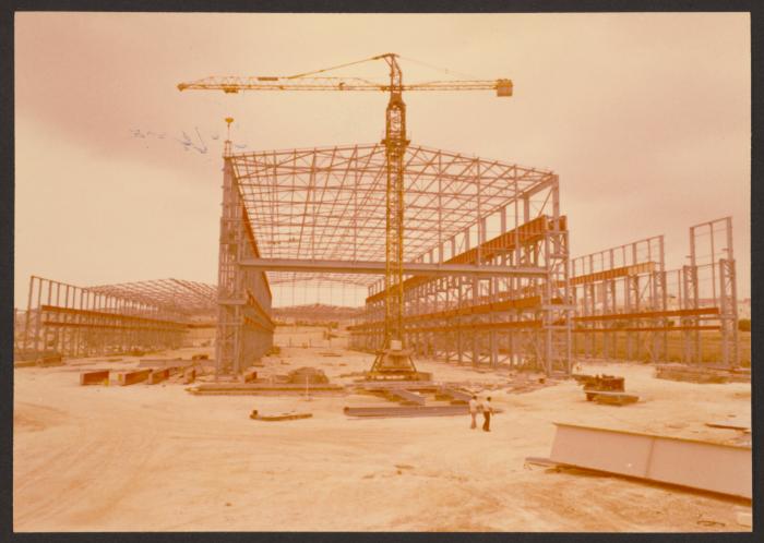Erection of workshop structures of the Malta Shipbuilding