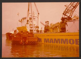 Preparing for Hoisting of Single Buoy Mooring onto heavylift Carrier "Happy Rider" at Malta Drydocks