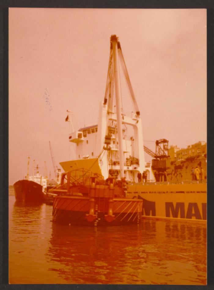 Loading a New SBM onto a Heavylift Carrier at Malta Drydocks