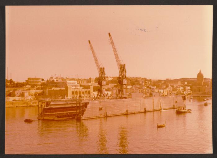 Floating dock built by Malta Drydocks for Libya trials at Kalkara Creek