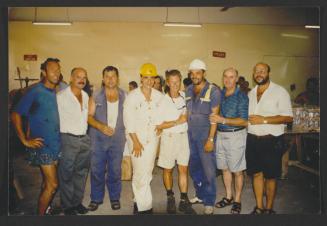 Yacht "Atlantide" at Manoel Island Yacht Yard (Malta) - . Party time steel  job completed on time. The Management team.