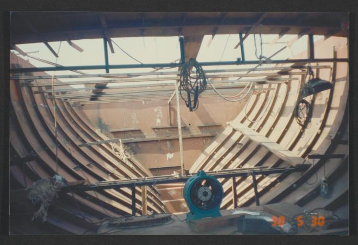 Yacht "Atlantide" at Manoel Island Yacht Yard (Malta) -  aft section.