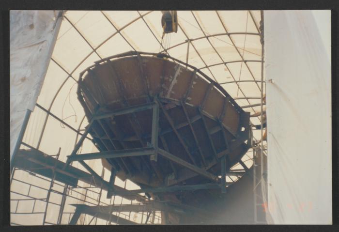 Yacht "Atlantide" at Manoel Island Yacht Yard (Malta) -  bow section nearing completion.
