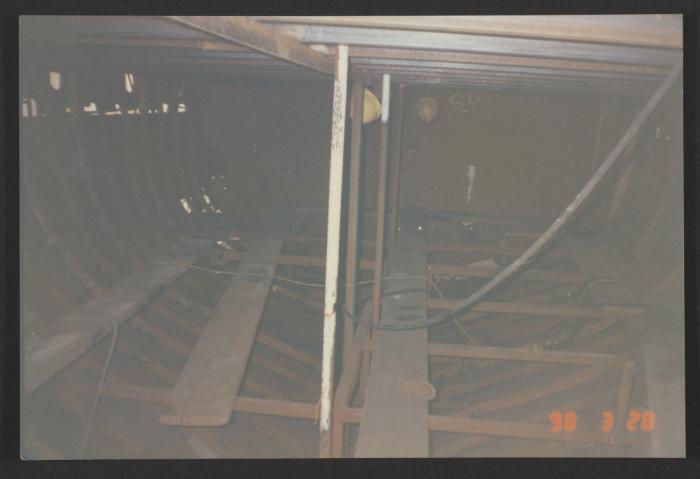 Yacht "Atlantide" at Manoel Island Yacht Yard (Malta) -  bow section nearing completion.