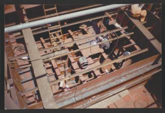 Yacht "Atlantide" at Manoel Island Yacht Yard (Malta) -  new engine room. Amazing works.