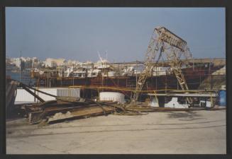 Yacht "Atlantide" at Manoel Island Yacht Yard (Malta) -  Various works in-hand progressing