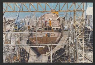 Yacht "Atlantide" at Manoel Island Yacht Yard (Malta) -  Various works in-hand progressing