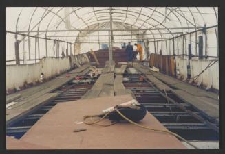 Yacht "Atlantide" at Manoel Island Yacht Yard (Malta) -  Various works in-hand progressing