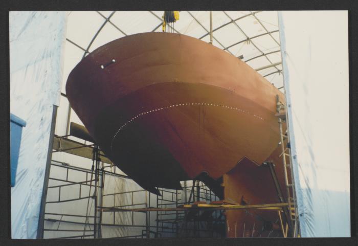 Yacht "Atlantide" at Manoel Island Yacht Yard (Malta) -  Various works in-hand progressing