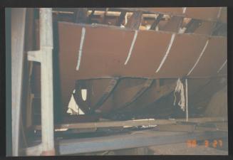 Yacht "Atlantide" at Manoel Island Yacht Yard (Malta) -  renewal of hull plating.