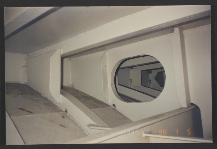 Yacht "Atlantide" at Manoel Island Yacht Yard (Malta) -  fuel tank internal works.