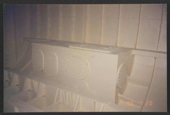 Yacht "Atlantide" at Manoel Island Yacht Yard (Malta) -  stabilizer compartment.