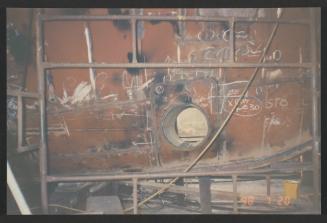 Yacht "Atlantide" at Manoel Island Yacht Yard (Malta) -  construction of bow thruster tunnel and bow area.