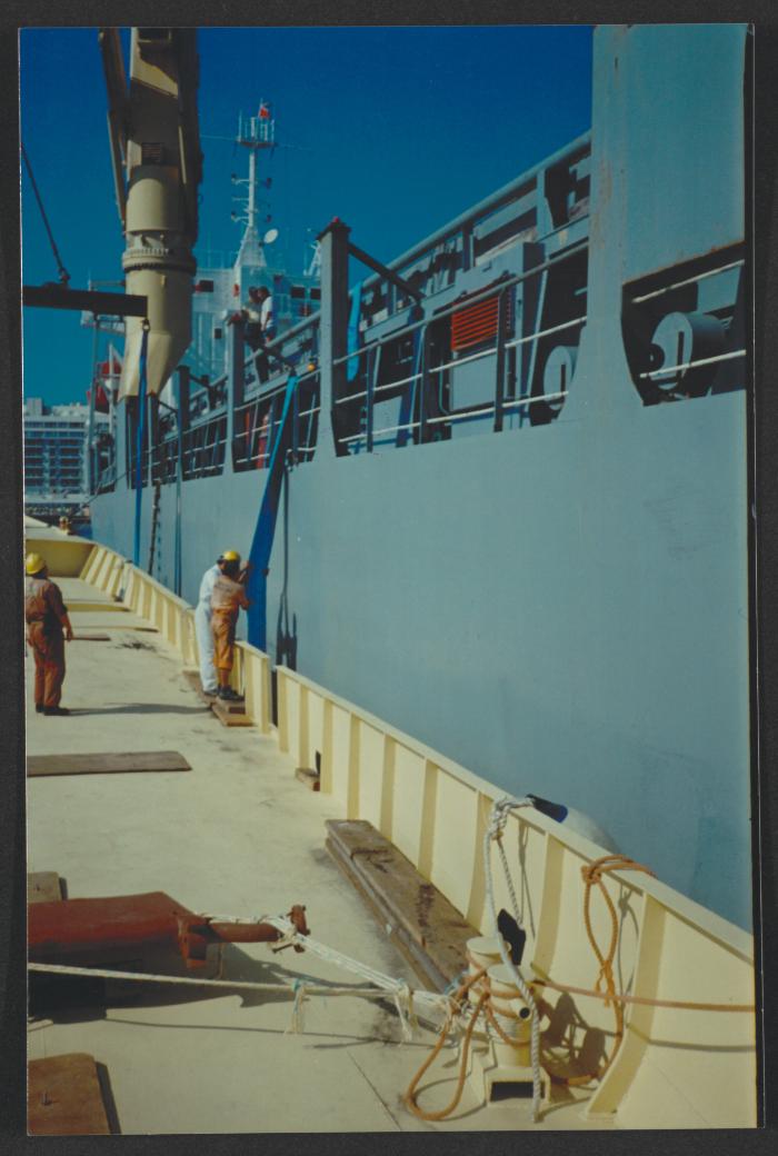 Yacht "Atlantide" at Manoel Island Yacht Yard (Malta) -  lifting operation.
