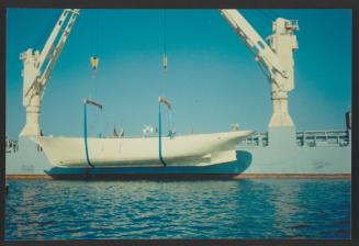 Yacht "Atlantide" at Manoel Island Yacht Yard (Malta) -  lifting operation.