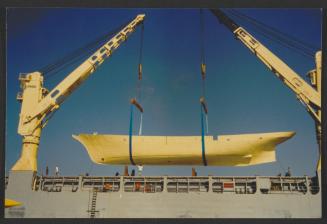 Yacht "Atlantide" at Manoel Island Yacht Yard (Malta) -  lifting operation.