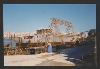 "Atlantide" on the Slipway at Manoel Island Yacht Yard (Malta)