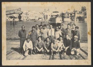 Manoel Island Yacht Yard (Malta) Employees Group Photo on slipway