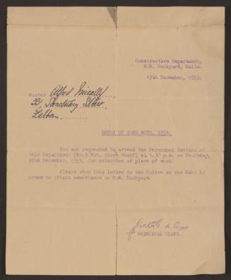 Alfred Micallef Malta Drydocks 1955 Entry Yard Boys / 1956 Entry Apprentices Letters and other Apprentice Equal Opportunities Scheme Documents