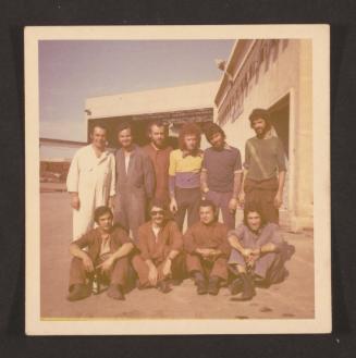 Malta Drydocks instructor Vince Muscat and Joe Bartolo together with unidentified others