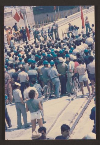 Malta Shipbuilding (MSCL) Directors and Minister W Abela meeting with employees for new building commemoration ceremony