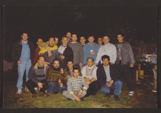 Joe Bartolo and group of Malta Shipbuilding (MSCL) employees at a social activity