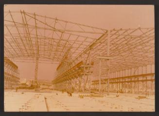 Malta Shipbuilding (MSCL) main fabrication shop during construction