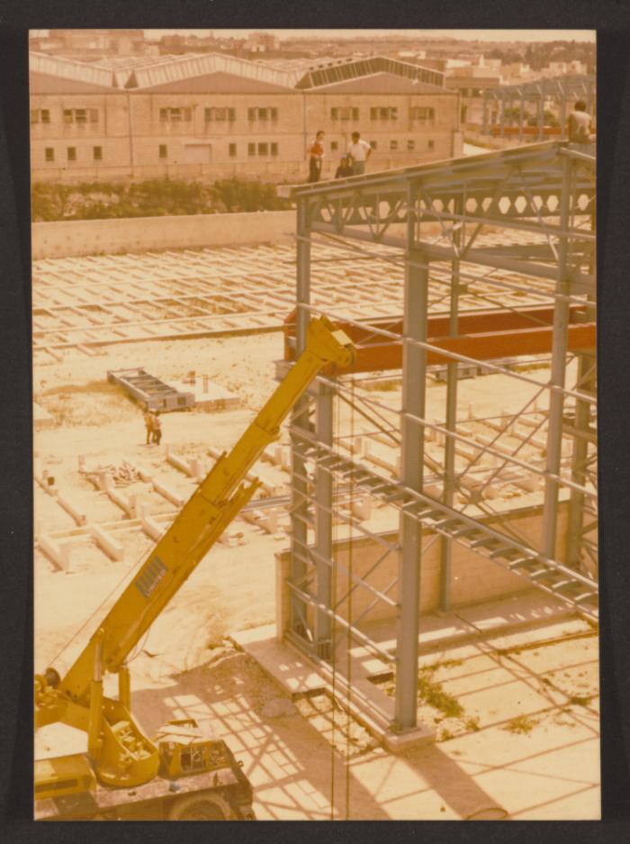 Malta Shipbuilding (MSCL) main fabrication shop during construction