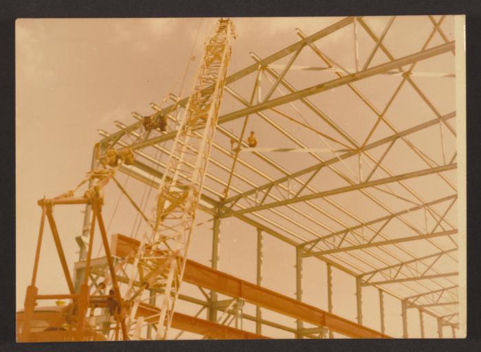 Malta Shipbuilding (MSCL) main fabrication shop during construction