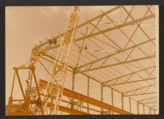 Malta Shipbuilding (MSCL) main fabrication shop during construction