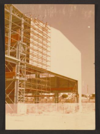 Malta Shipbuilding (MSCL) main fabrication shop during construction