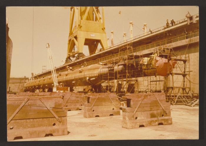 SBM "TAZERKA" Project - Submerged octagonal base structure fabricated in No 7 Dock at Malta Drydocks