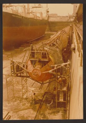 SBM "TAZERKA" Project - Submerged octagonal base structure fabricated in No 7 Dock at Malta Drydocks