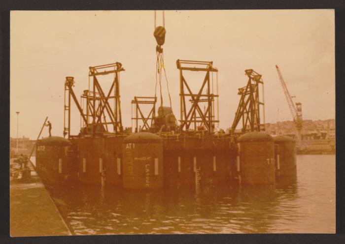 SBM "TAZERKA" Project - Submerged octagonal base structure fabricated in No 7 Dock at Malta Drydocks