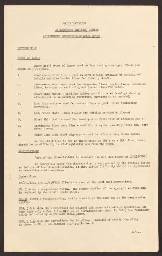 Malta Drydocks Apprentices Engineering Drawing Notes