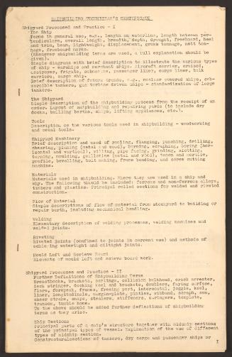 Malta Drydocks Apprentices Shipbuilding Technician Cert Notes