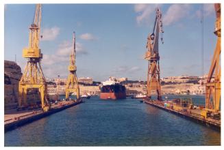 Malta Drydocks photo during the Conversion of m/t "Northia" to FPSO "IKDAM"